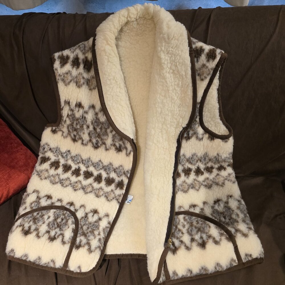 2XL Bauer Germany Pure New Wool Zippered Vest